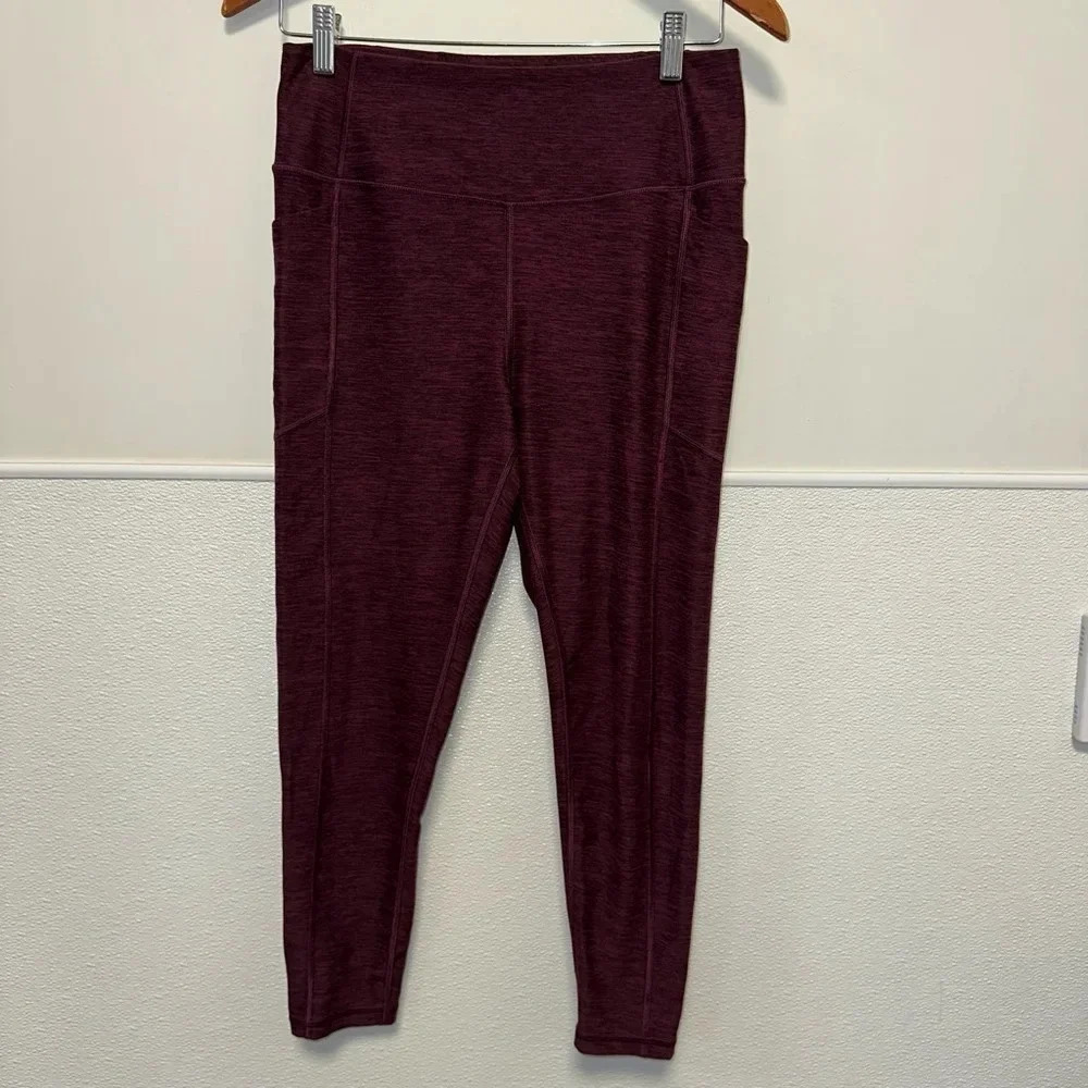 Women's Victoria's Secret Yoga Pant Compression Leggings, Size 12, Burgundy